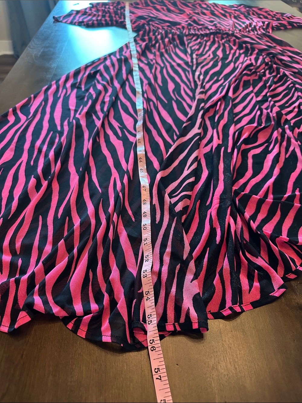 Karen-T Design Pink and Black Striped Swim Coverup With Open Front - Picture 8 of 8